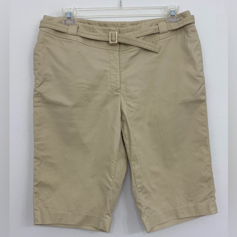 Rafaella belted Bermuda shorts